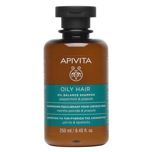 Apivita Oily Hair Σαμπουάν για τη Ρύθμιση της Λιπαρότητας 250ml