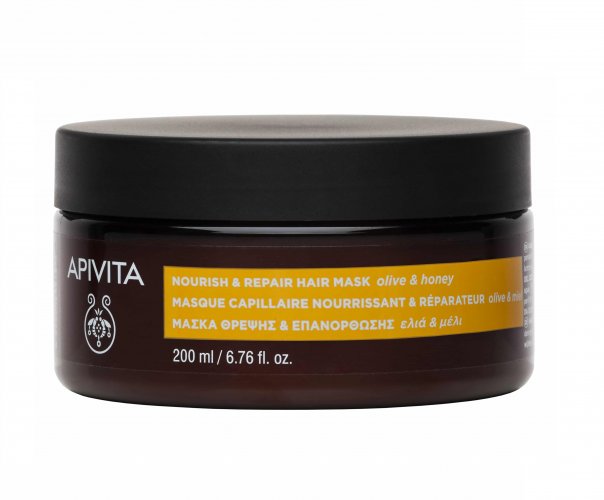 Apivita Nourish & Repair Hair Mask Μάσκα Θρέψης & Επανόρθωσης με Ελια & Μέλι 200ml