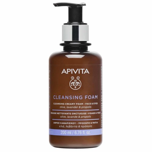 Apivita Cleansing Foam Αφρός Καθαρισμού Πρόσωπο & Μάτια 200ml