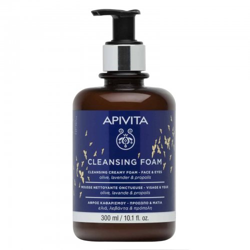 Apivita Promo Limited Edition Κρεμώδης Αφρός Καθαρισμού για Πρόσωπο & Μάτια με Ελιά και Λεβάντα, 300ml