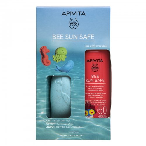 Apivita Promo Bee Sun Safe Ενυδατική Αντηλιακή Λοσιόν για Παιδιά - Εύκολη Εφαρμογή SPF50 200ml & ΔΩΡΟ 3 Παιχνίσια Άμμου Παραλίας