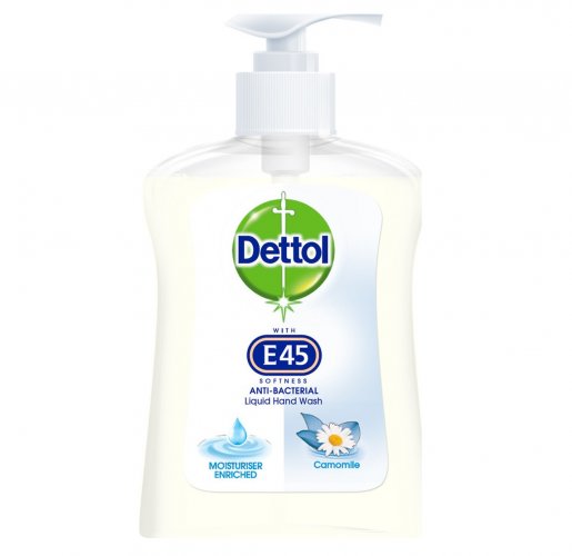 Dettol E45 Liquid Hand Wash Κρεμοσάπουνο με χαμομήλι 250ml
