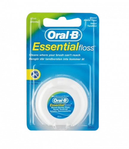 Oral-B Essentialfloss Κερωμένο Οδοντικό Νήμα με γεύση μέντας 50m 