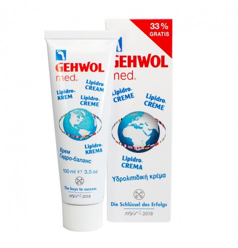 GEHWOL med Lipidro Cream Υδρολιπιδική κρέμα 100ml (33% for free)