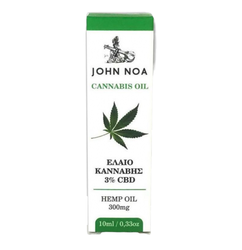 John Noa Cannabis Oil Έλαιο Κάνναβης 3% CBD 300mg 10ml 
