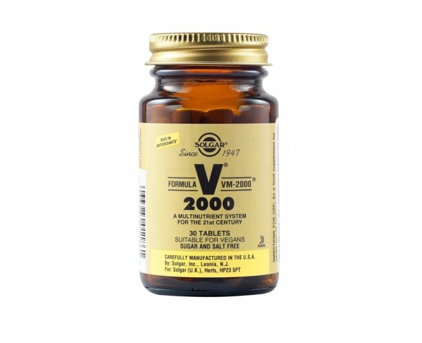 Solgar Πολυβιταμίνη VM-2000™ Πολυβιταμίνη για Ενέργεια & Τόνωση του Οργανισμού - Ιδανική για Καταπολέμηση της Σωματικής & Πνευματικής Κόπωσης 30 Tablets