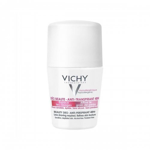Vichy Deodorant 48h Ideal Finish Roll-On, Αποσμητικό με 48 ώρες Δράση, 50ml