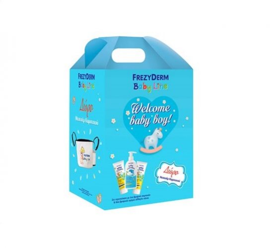 Frezyderm Baby Line Welcome Baby Boy Baby Shampoo 300ml & 2 Baby Cream 175ml με δώρο Νεσεσέρ Καροτσιού
