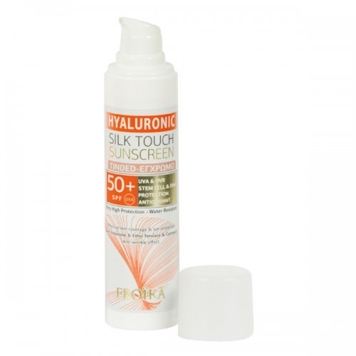 Froika Hyaluronic Silk Touch Suncare Tinted Cream SPF50+ Αδιάβροχη Αντηλιακή Κρέμα Προσώπου με Χρώμα & Αντιρυτιδικούς Παράγοντες, 50ml