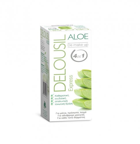 Delousil Aloe Express De make up σε ατομικά μαντηλάκια 12τμχ
