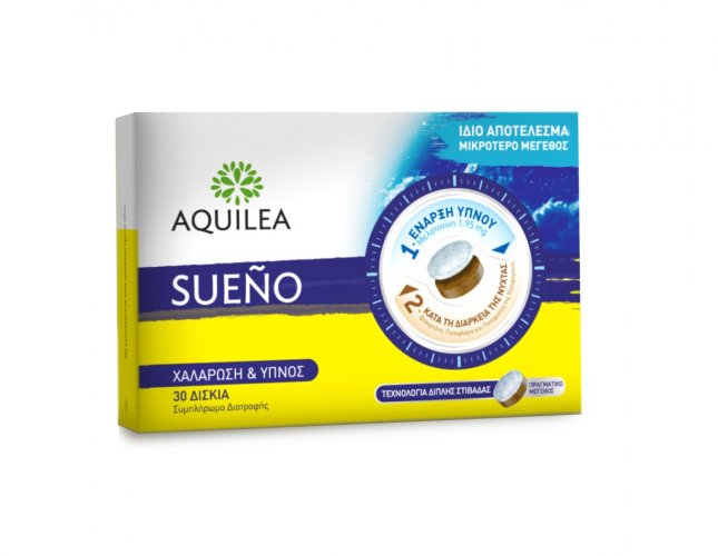 Aquilea Sueno Συμπλήρωμα για τη χαλάρωση & τον ύπνο 30 δισκία