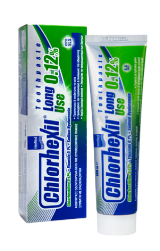 Intermed Chlorhexil 0,12% Toothpaste – Long Use Φθοριούχος Οδοντόκρεμα κατά της ουλοοδοντικής πλάκας 100ml