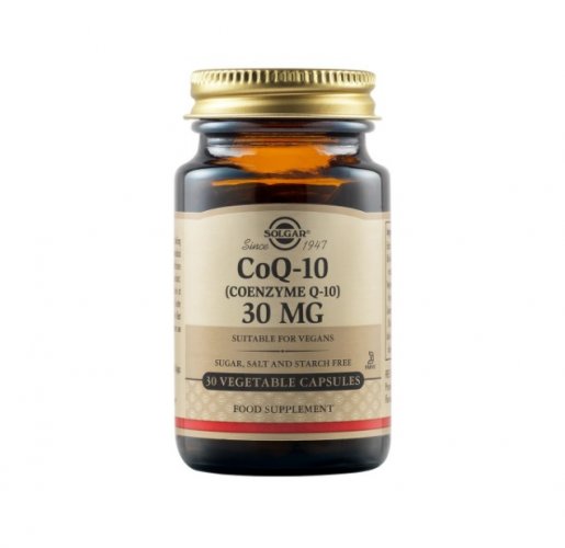 Solgar Coenzyme Q-10 30mg Συμπλήρωμα Διατροφής για Ενίσχυση Ενέργειας, Ενδυνάμωση Καρδιαγγειακού & Ανοσοποιητικού Συστήματος - Αντιγηραντική Δράση 30 φυτοκάψουλες