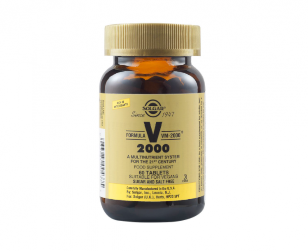 Solgar Πολυβιταμίνη VM-2000™ Πολυβιταμίνη για Ενέργεια & Τόνωση του Οργανισμού - Ιδανική για Καταπολέμηση της Σωματικής & Πνευματικής Κόπωσης 60 ταμπλέτες