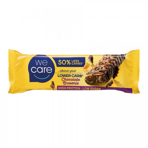 WeCare Chocolate Brownie 50% Less Carbs Μπάρα Υψηλής Πρωτεΐνης, 60g