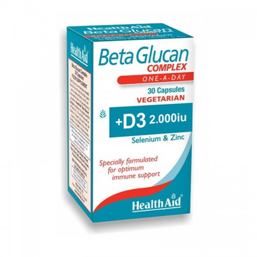 Health Aid Beta Glucan Complex & D3 2000iu 30 κάψουλες