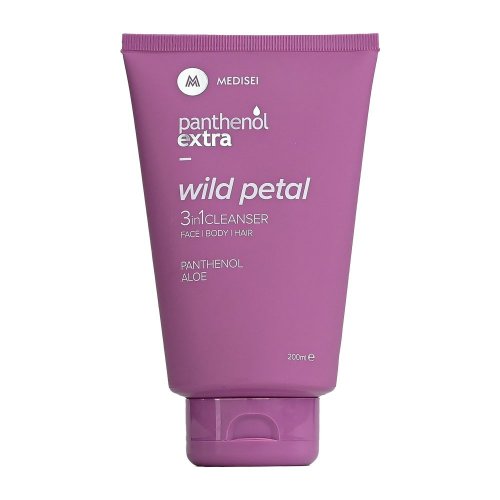 Panthenol Extra Wild Petal 3 in 1 Cleanser Πρόσωπο-Σώμα-Μαλλιά, 200ml