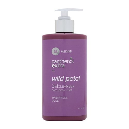 Panthenol Extra Wild Petal 3 in 1 Cleanser Πρόσωπο-Σώμα-Μαλλιά, 500ml