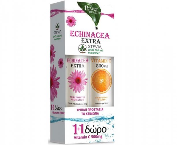 Power of Nature Echinacea Extra 24tabs & Δώρο Vitamin C 500mg 20tabs