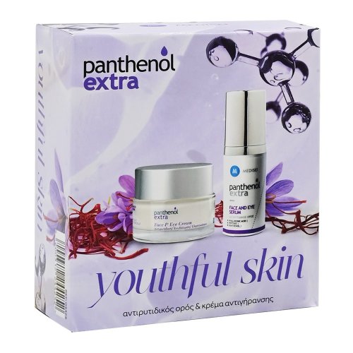 Panthenol Extra Youthful Skin Promo με Face & Eye Cream Αντιγηραντική Κρέμα Προσώπου & Ματιών, 50ml & Face & Eye Serum Αντιρυτιδικός Όρός Προσώπου & Ματιών, 30ml, 1σετ